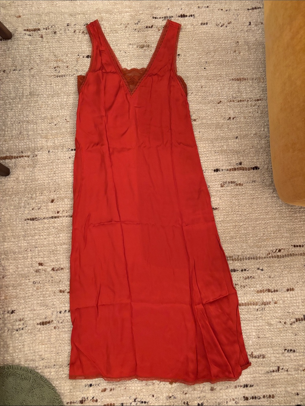 Zadig &voltaire renzo Satin V-Neck Slip Dress in Red